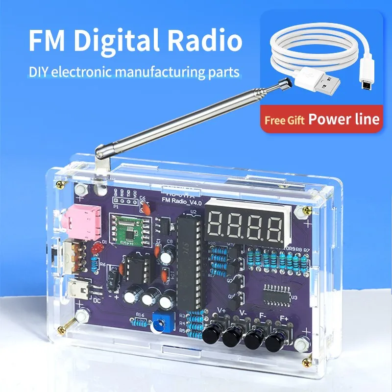 FM-радиоприемник RDA5807S, набор для модуля радиоприемника, 87 МГц-108 МГц, частота модуляции TDA2822, усилитель мощности с фотоприемником
FM-радиоприемник RDA5807S, набор для модуля радиоприемника, 87 МГц-108 МГц, частота модуляции TDA2822, усилитель мощности с фотоприемником