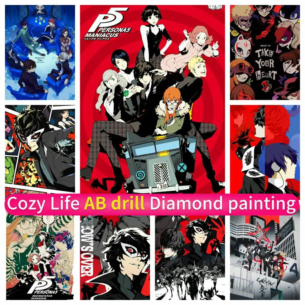 Persona 5 Japanese Anime AB Diamond Painting Mosaic DIY 5D Art Embroidery Handmade Full Drill Round Square Corss Stitch Kit 2024
Persona 5 Japanese Anime AB Diamond Painting Mosaic DIY 5D Art Embroidery Handmade Full Drill Round Square Corss Stitch Kit 2024
