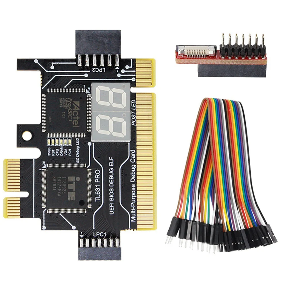 TL631 PRO Universal Laptop PCI Diagnose Card PC PCI-E Mini LPC Motherboard Diagnostic Analyzer Tester Debug Cards
TL631 PRO Universal Laptop PCI Diagnose Card PC PCI-E Mini LPC Motherboard Diagnostic Analyzer Tester Debug Cards