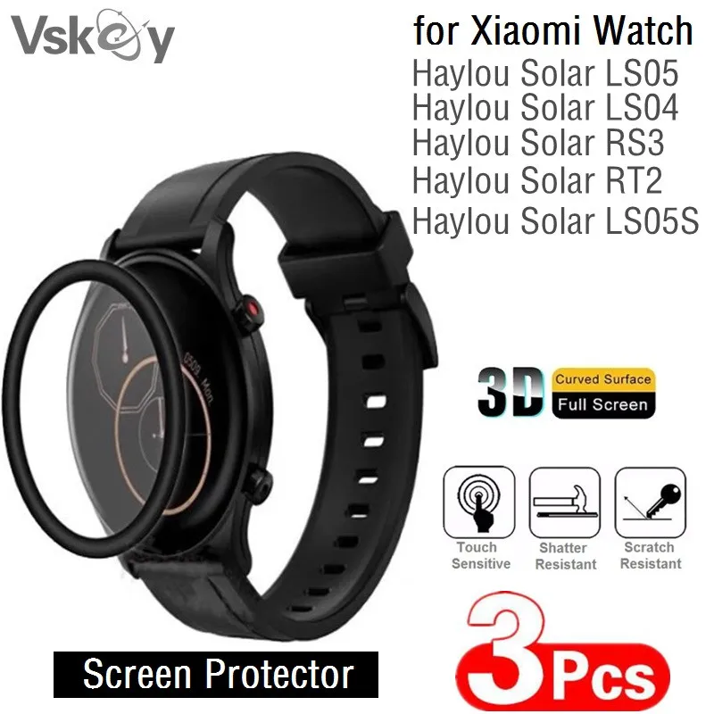 

2PCS 3D Curved Soft Screen Protector for Xiaomi Haylou Solar RT2 LS05S RS3 LS05 LS04 Smart Watch Full Cover Protective Film