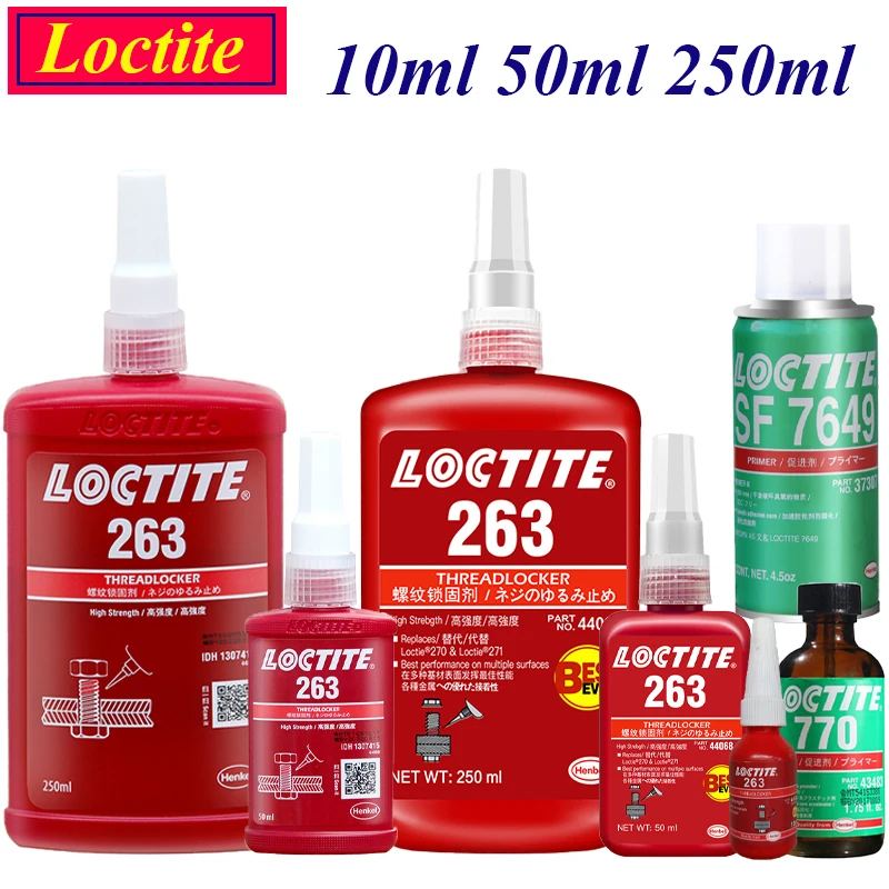 10 мл 50 мл 250 мл Loctite 263 винтовой уплотнительный клей анаэробный клей для резьбы шкафчик Loctite SF 7649 770 рекламный катализатор
10 мл 50 мл 250 мл Loctite 263 винтовой уплотнительный клей анаэробный клей для резьбы шкафчик Loctite SF 7649 770 рекламный катализатор