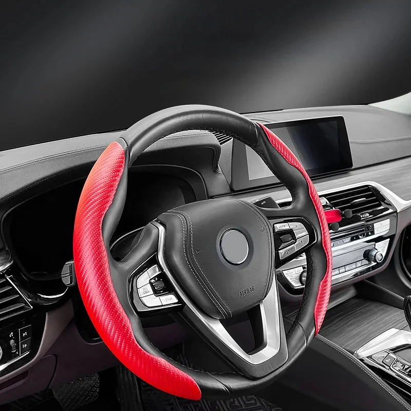 Universal Non-Slip 2 Halves Car Steering Wheel Cover Carbon Fiber Silicone Booster Cover Auto Anti-skid Accessories
Universal Non-Slip 2 Halves Car Steering Wheel Cover Carbon Fiber Silicone Booster Cover Auto Anti-skid Accessories