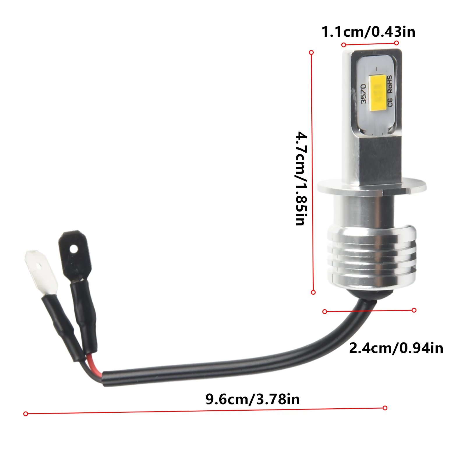 Fog Lamp Fog Light Bulb Car Lights 12V-24V DC 2000LM 80W Aluminum Alloy H3 LED Super Bright Yellow Light 360 Degrees
Fog Lamp Fog Light Bulb Car Lights 12V-24V DC 2000LM 80W Aluminum Alloy H3 LED Super Bright Yellow Light 360 Degrees