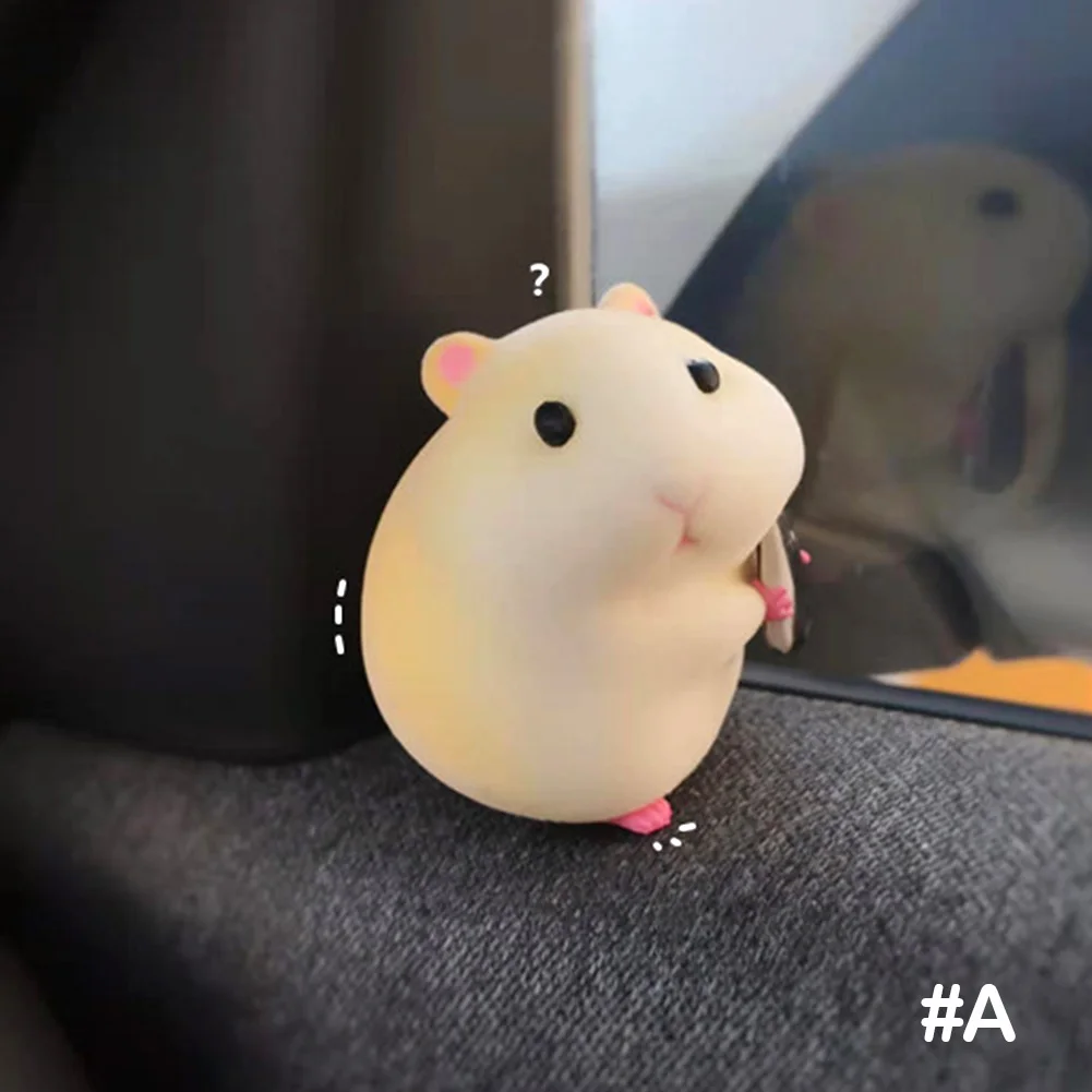 Cute Gourmet Hamster Figure Car Interior Decoration Cute Gourmet Hamster Figure Car Interior Decoration