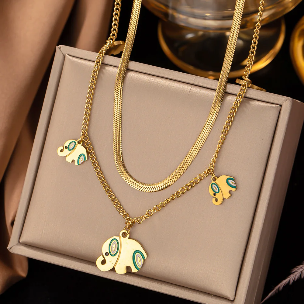 SITA 316L Stainless Steel Elephant Heart Pendant Necklace For Women New Trend Girls Clavicle Chains Jewelry Gifts Accessories
SITA 316L Stainless Steel Elephant Heart Pendant Necklace For Women New Trend Girls Clavicle Chains Jewelry Gifts Accessories