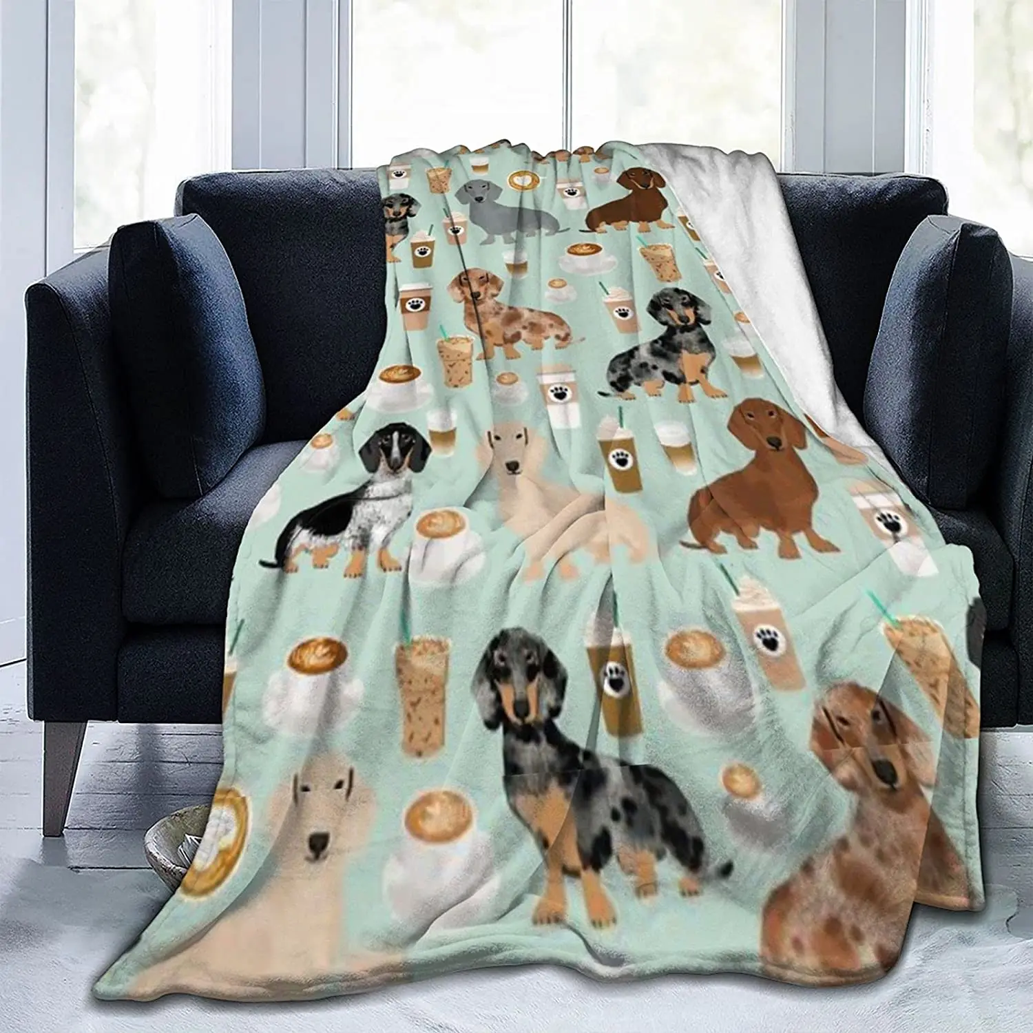 Dachshund Coffees and Lattes Flannel Blanket Ultra Soft Fleece Cooling Throw Warm and Comfortable Lightweight
Dachshund Coffees and Lattes Flannel Blanket Ultra Soft Fleece Cooling Throw Warm and Comfortable Lightweight