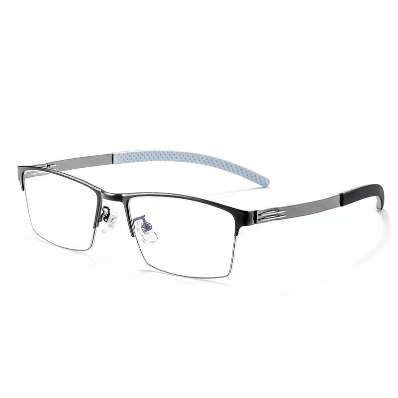 

56mm Large size widened big face Fat Glasses frame Business men's B titanium alloy anti-blue light glasses myopia frame 8583