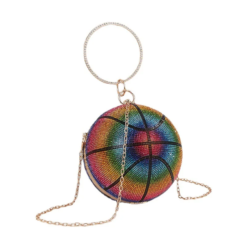 Muti Color Rainbow Women bags Form Clutch Bag Purse Evening Party Woman Wallet Blingbling Round Ball Diamond Bag
Muti Color Rainbow Women bags Form Clutch Bag Purse Evening Party Woman Wallet Blingbling Round Ball Diamond Bag
