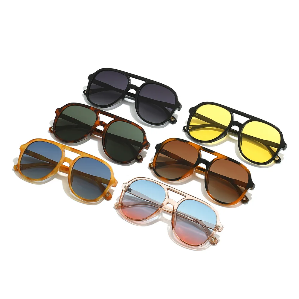 

Double Bridge Aviator Polarized Sunglasses Women Men Fashion Anti Glare Sun Shades for Driving Beach Travel Luxurious Eyewear