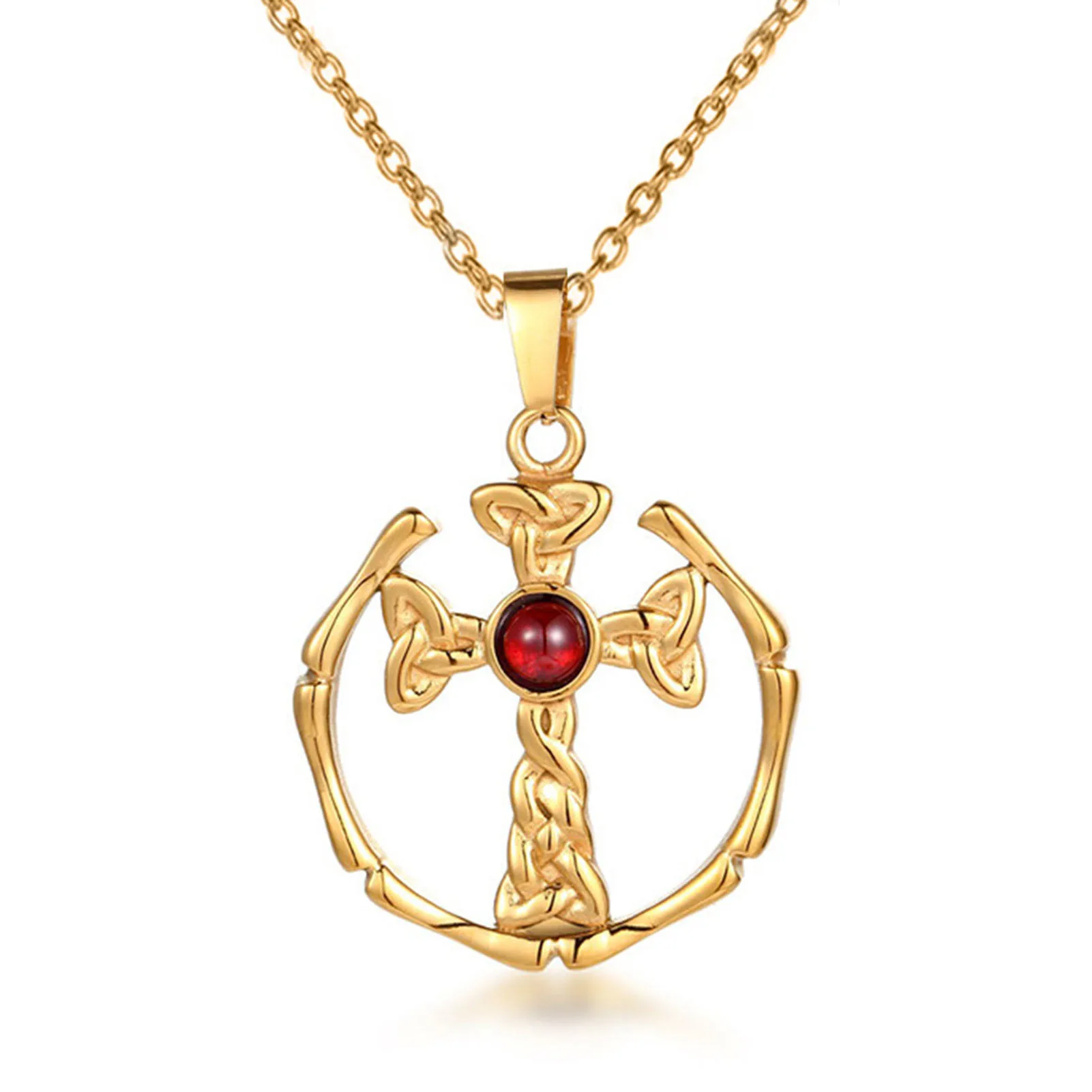 Ожерелье в форме религиозного Креста, изящный внешний вид, не выцветает на День Благодарения, рождественский подарок 
Ожерелье в форме религиозного Креста, изящный внешний вид, не выцветает на День Благодарения, рождественский подарок