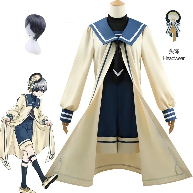 Black Butler Ciel Phantomhive Scallop Cosplay Costume Japanese Anime Carnival Party Wig Full Set Outfits Cloak Dress Halloween
Black Butler Ciel Phantomhive Scallop Cosplay Costume Japanese Anime Carnival Party Wig Full Set Outfits Cloak Dress Halloween