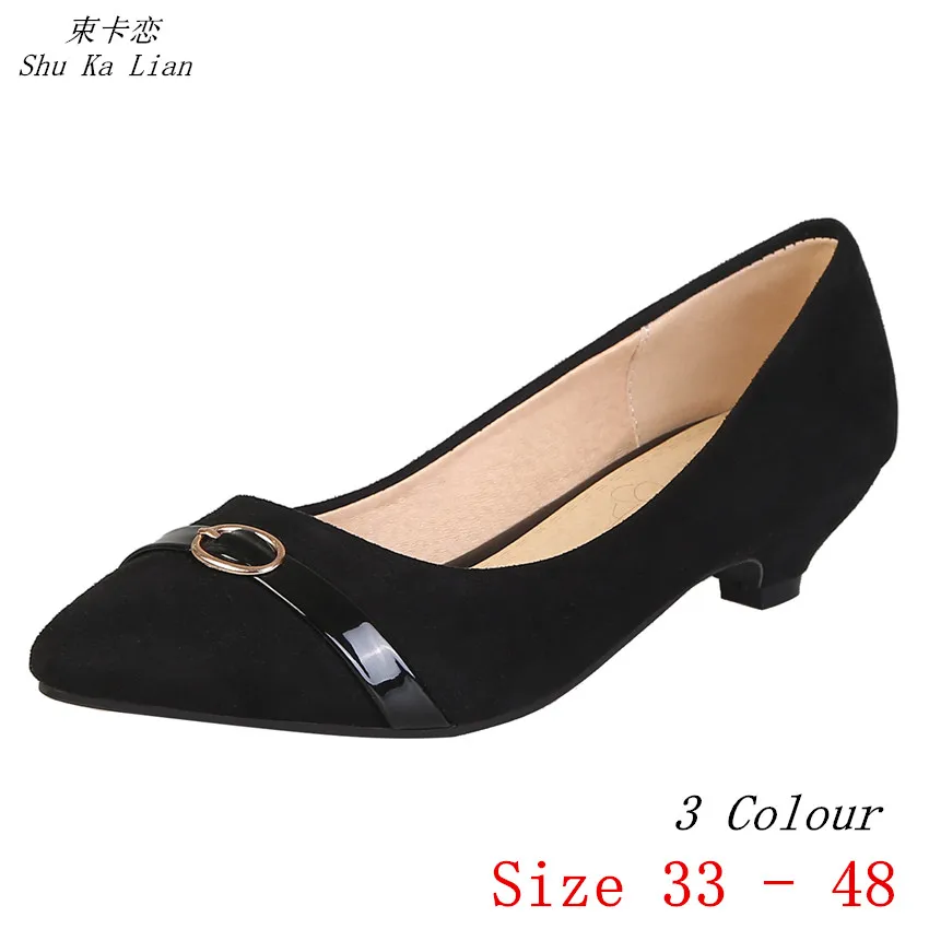 

Low High Heels Women Pumps Stiletto Low High Heel Shoes Woman Party Shoes Kitten Heels Plus Size 33 - 40 41 42 43 44 45 46 47 48