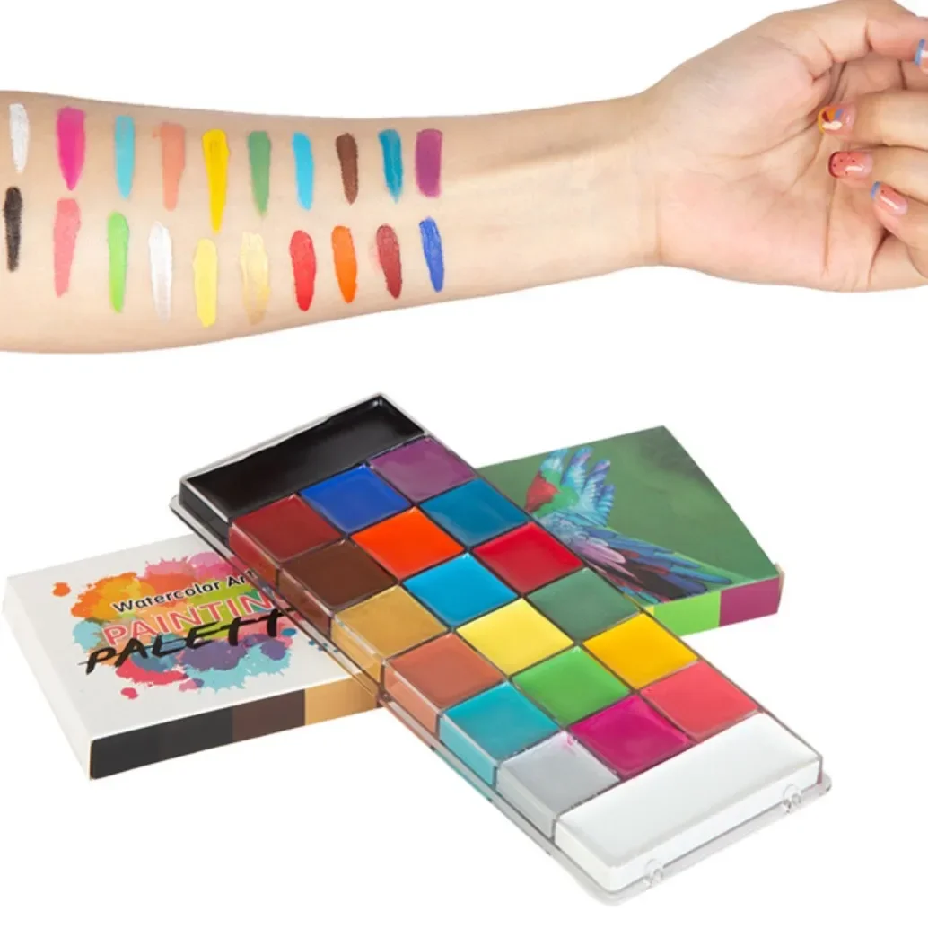 20 Colors Face Paint Oil Safe Kids Flash body Painting eye makeup Halloween Beauty makeup Palette wholesale halloween makeup
20 Colors Face Paint Oil Safe Kids Flash body Painting eye makeup Halloween Beauty makeup Palette wholesale halloween makeup