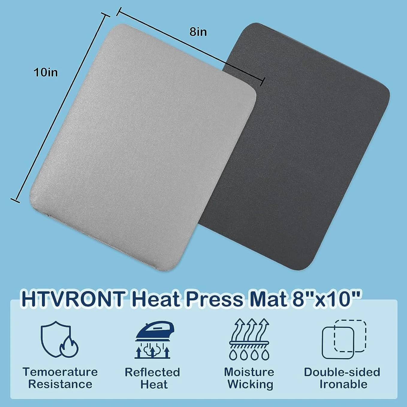 HTVRONT Heat Press Mat 8"x10" for HTV Projects HTVRONT Heat Press Mat 8"x10" for HTV Projects