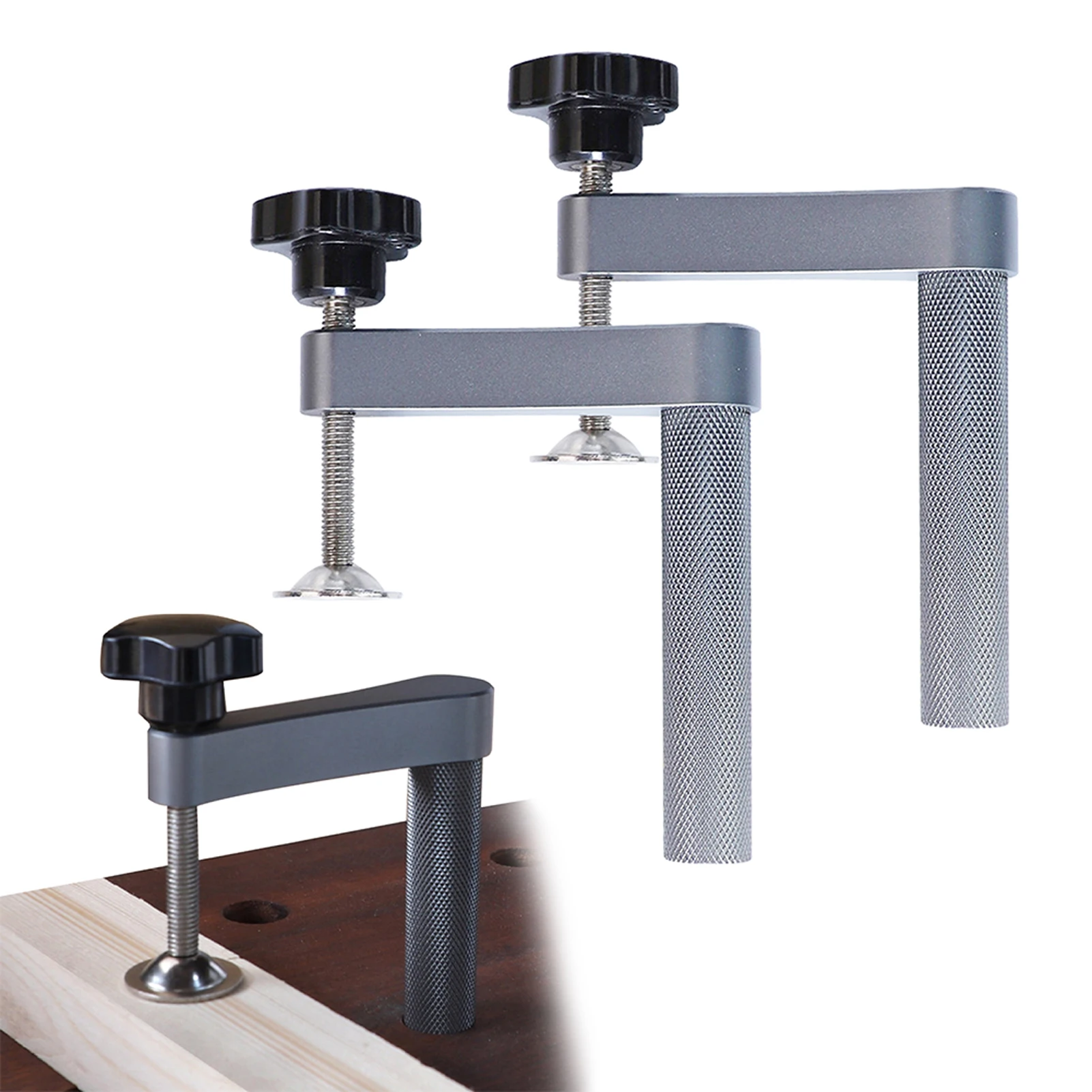 2pcs DIY Hold Down Fast Press 19mm MFT Style Quick Acting Desktop Tightly Fixed Clip Silver Gray Dog Hole Clamp Manual
2pcs DIY Hold Down Fast Press 19mm MFT Style Quick Acting Desktop Tightly Fixed Clip Silver Gray Dog Hole Clamp Manual