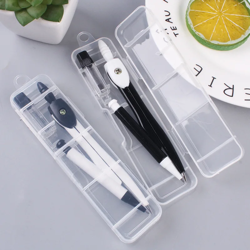 

2pcs Primary And Secondary School Student Examination Compass Set Painting Design Drawing Tools Math Teaching Aids Wholesale