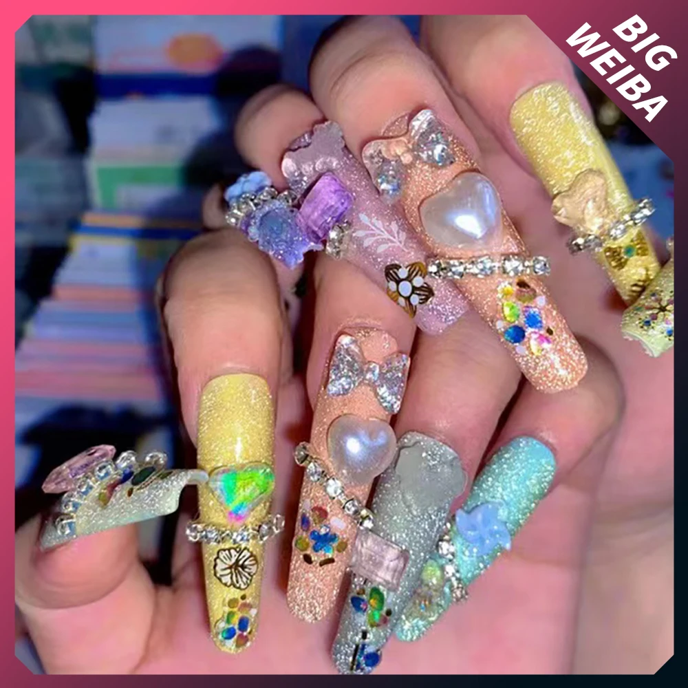 Sparkle Sweet Long Coffin Nail Slice Can Change The Shape Customize Handmade Long Nails Sticker Girls Gift Accessories
Sparkle Sweet Long Coffin Nail Slice Can Change The Shape Customize Handmade Long Nails Sticker Girls Gift Accessories