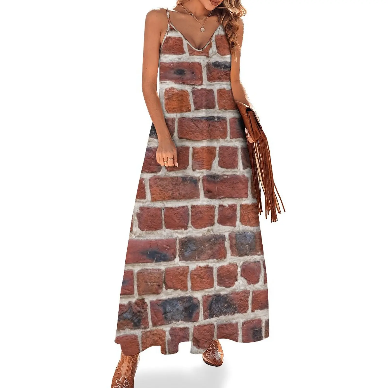 

Red Brick Wall Sleeveless Dress summer dresses elegant women's dresses sale fairy dress
