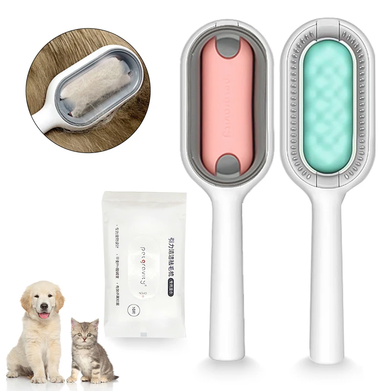 

Pet Dog Hair Remover Cat Brush Grooming And Care Comb for Matted Curly Long Short Hair Dog Cleaning Beauty Pets Dogs Accessories