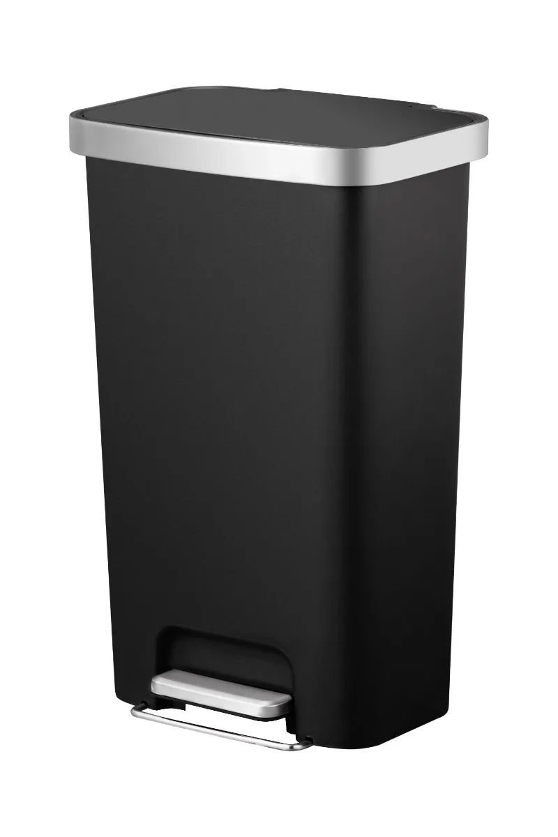 Better Homes & Gardens 11.9 Gallon Trash Can, Plastic Step On Kitchen Trash Can, Black,16.10 x 11.70 x 25.70 Inches
Better Homes & Gardens 11.9 Gallon Trash Can, Plastic Step On Kitchen Trash Can, Black,16.10 x 11.70 x 25.70 Inches