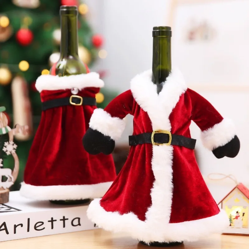 Christmas Wine Bottle Covers Set Red Dress Santa Claus Snowman Wine Bottle Bag Sleeve Costume Xmas Party Home Dinner Table Decor
Christmas Wine Bottle Covers Set Red Dress Santa Claus Snowman Wine Bottle Bag Sleeve Costume Xmas Party Home Dinner Table Decor