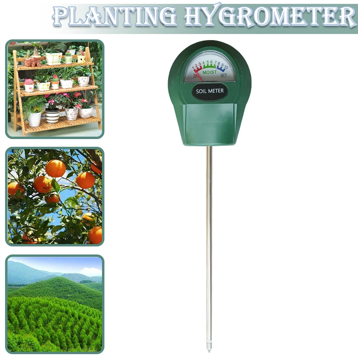 Flower Soil Hygrometer Single Needle Soil Tester Measurement Range 1-10 Values Measurement Analysis Instruments Moisture Meters
Flower Soil Hygrometer Single Needle Soil Tester Measurement Range 1-10 Values Measurement Analysis Instruments Moisture Meters