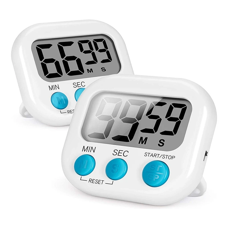 

2Pcs Kitchen Timer Magnetic Digital Timers Loud Alarm Kitchen Timers For Upgrade Classroom Timer For Kids