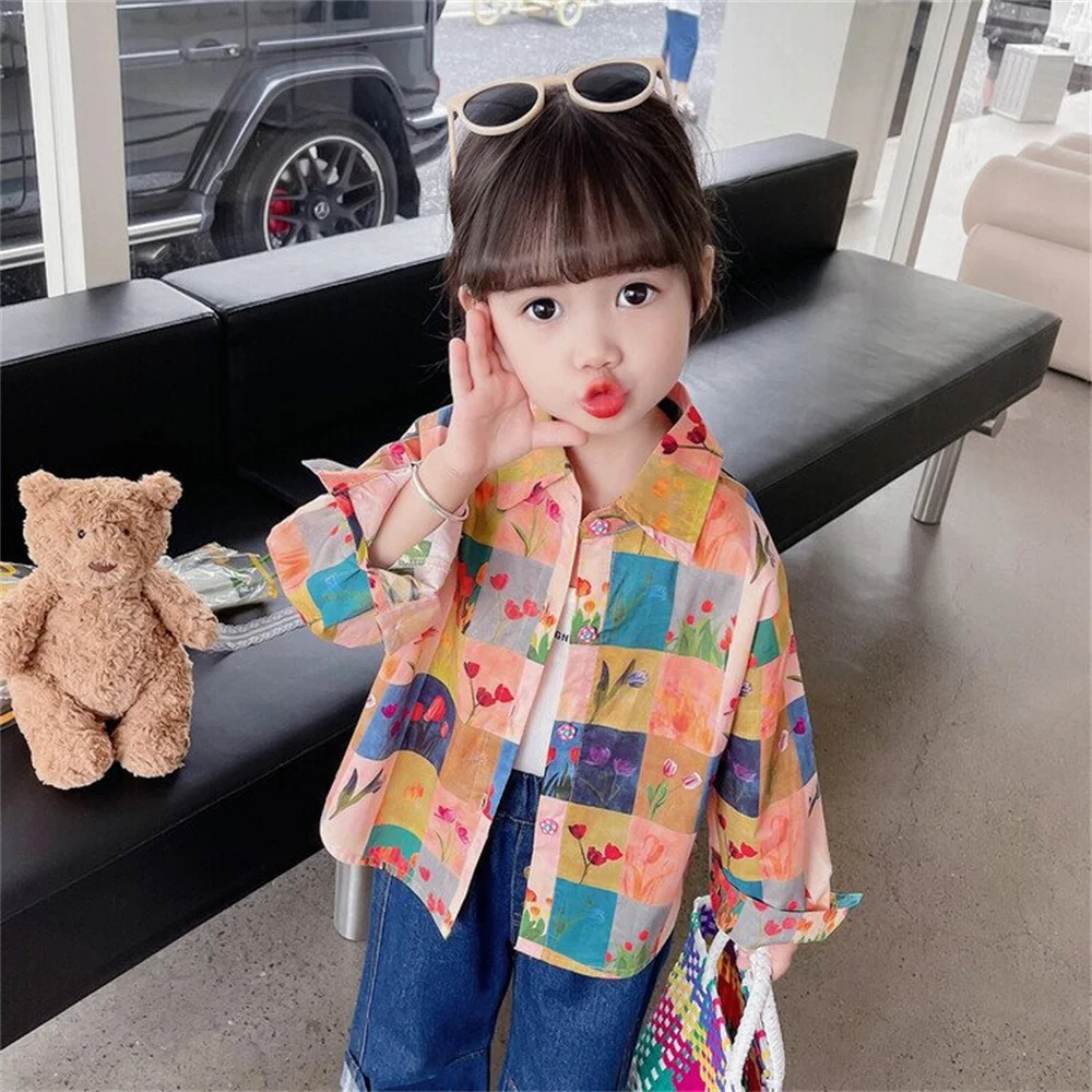2024 Spring New Long Sleeved Floral Shirt Girls' Shirt Pure Cotton Children's Shirt
2024 Spring New Long Sleeved Floral Shirt Girls' Shirt Pure Cotton Children's Shirt