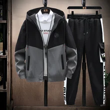 Spring jacket men's new Korean version of two sets of hi-colored jacket set workload jacket male
Spring jacket men's new Korean version of two sets of hi-colored jacket set workload jacket male