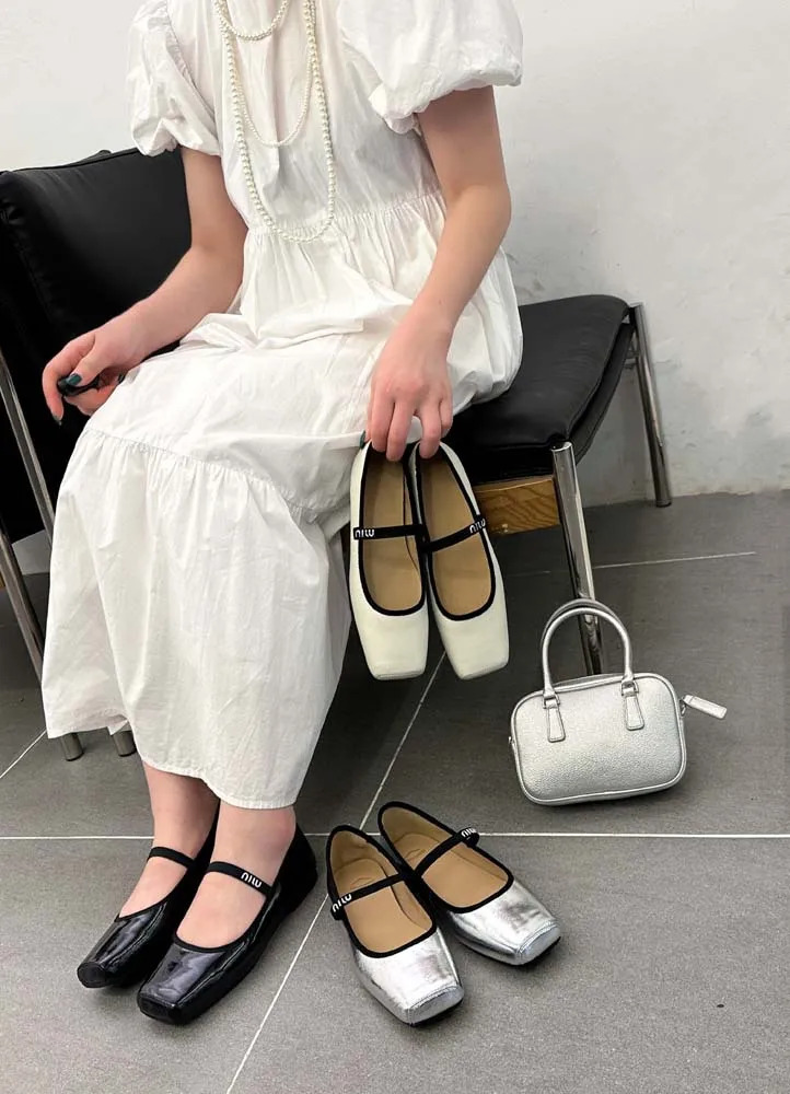 Women Ballet Flats Fashion Square Toe Pumps Female Mary Jane Shoes Soft Leather Slip-on Casual Shoes Office Lady Work Thin Shoes S6b0fb5e0b92740e49b5d93ff8bc46225w