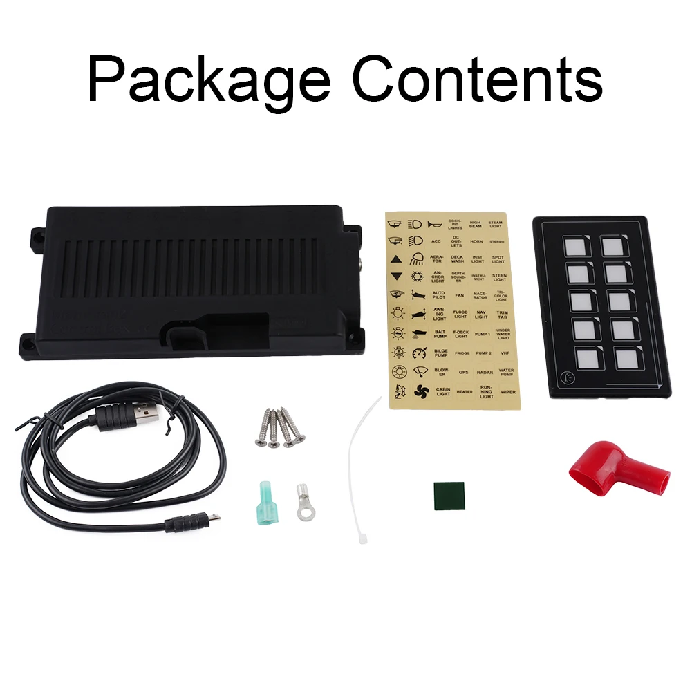 1 Set 10-way Panel Control Relay Box RV And Yacht Modification 10-position Button Switch Panel Bluetooth-APP Control Wear Parts
1 Set 10-way Panel Control Relay Box RV And Yacht Modification 10-position Button Switch Panel Bluetooth-APP Control Wear Parts