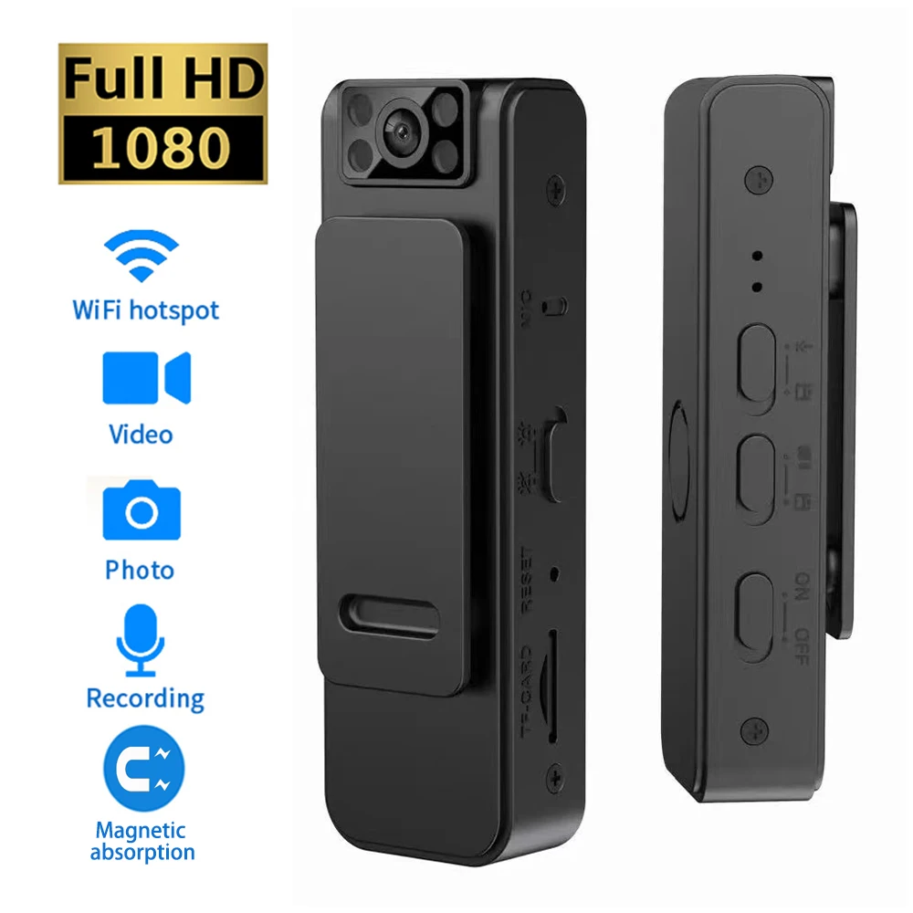 

HD 1080P Mini WiFi Camera Infrared Night Vision Video Camcorder Motion Detection Portable Small Cam Sports DV DVR Loop Recording