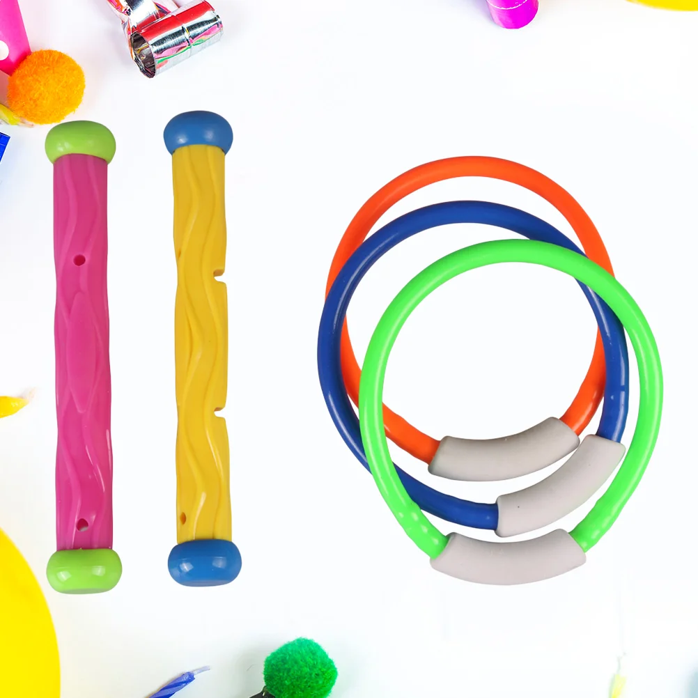 5 PCS Colorful Diving Sticks Pool Sink Diving Ring Toys Swimming Pool Toys for Kids Diving (Random Number and Color)
5 PCS Colorful Diving Sticks Pool Sink Diving Ring Toys Swimming Pool Toys for Kids Diving (Random Number and Color)