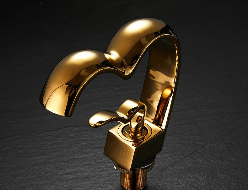 Brass Bathroom Waterfall Faucet Hot Cold Basin Sink Tap Creative Heart-shaped Bath Vanity Mixer Faucets torneira pia banheiro Brass Bathroom Waterfall Faucet Hot Cold Basin Sink Tap Creative Heart-shaped Bath Vanity Mixer Faucets torneira pia banheiro