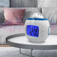Creative Music Star Projection Clock LED Temperature Calendar Snooze Functions Colorful Night Light Table Clock Home Decor
Creative Music Star Projection Clock LED Temperature Calendar Snooze Functions Colorful Night Light Table Clock Home Decor