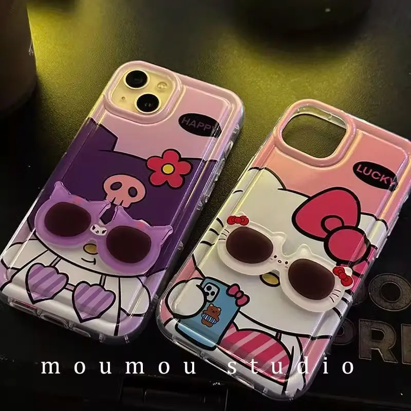Sanrio Hellokittys Kuromi Kawaii Phone Case with Eyeglass Holder for Apple 11 12 13 14 Pro Max Soft Silicone Protective Cases
Sanrio Hellokittys Kuromi Kawaii Phone Case with Eyeglass Holder for Apple 11 12 13 14 Pro Max Soft Silicone Protective Cases