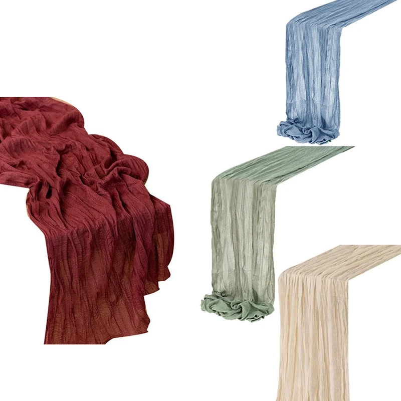 4Pcs Cheesecloth Table Runner Boho Gauze Cheese Cloth Table Runner Rustic Sheer Runner Long For Wedding Beige
4Pcs Cheesecloth Table Runner Boho Gauze Cheese Cloth Table Runner Rustic Sheer Runner Long For Wedding Beige