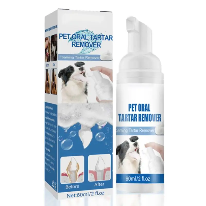 

Tartar Remover For Dogs Natural Dental Care Solution Foam Control Tarter And Plaques Clean Teeth Without Brushing.