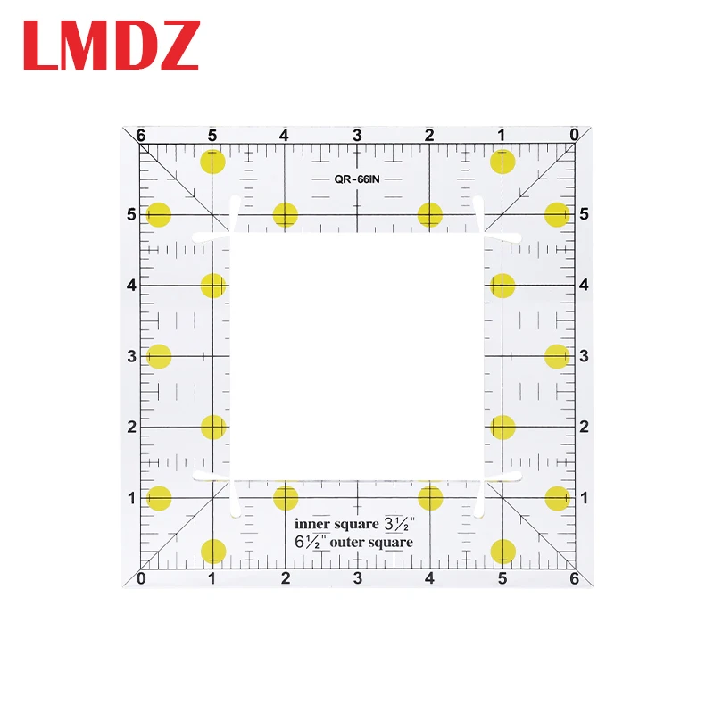 LMDZ 1Pcs 6.5*6.5 cm Sewing Ruler Acrylic Patchwork Ruler Measuring Tool Drawing Ruler Cutting Quilting Making Craft Tool
LMDZ 1Pcs 6.5*6.5 cm Sewing Ruler Acrylic Patchwork Ruler Measuring Tool Drawing Ruler Cutting Quilting Making Craft Tool