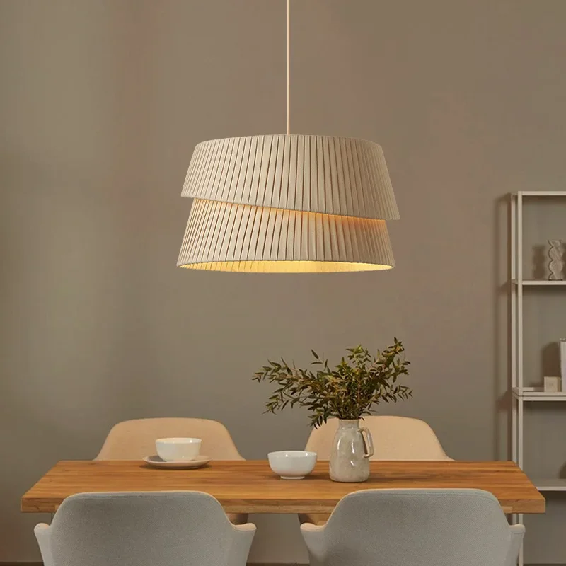 

Nordic Cloth Art Pendant Light Romantic and Warm Living Room Light Fixtures Bedroom Dining Room Home Decor Minimalist Chandelier