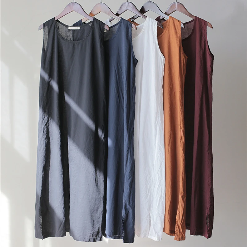 Tank Top Slip Dress 5 Colors Long 110cm Summer Washed Cotton Loose and Comfortable Bottom Underdress for Women's Casual Outwear
Tank Top Slip Dress 5 Colors Long 110cm Summer Washed Cotton Loose and Comfortable Bottom Underdress for Women's Casual Outwear
