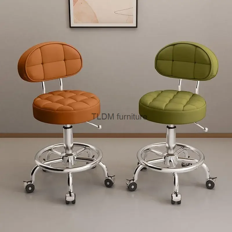 Aesthetic Hairdressing Chair Backrest Simple Rolling Rotating Barber Chair Portable Mocho Cadeira Barber Equipment MQ50BC
Aesthetic Hairdressing Chair Backrest Simple Rolling Rotating Barber Chair Portable Mocho Cadeira Barber Equipment MQ50BC