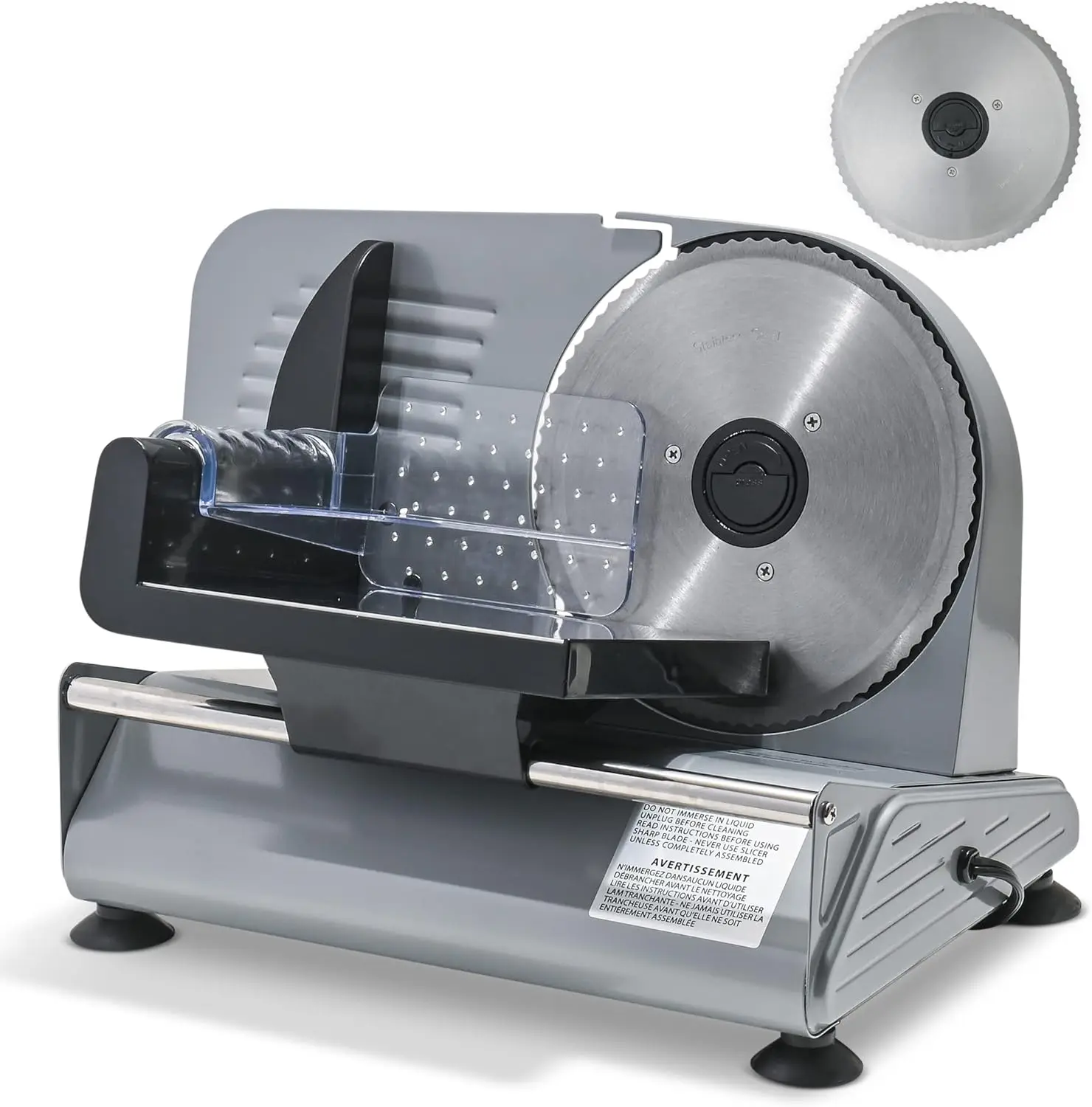 Slicer for Home Use - Automatic Deli Slicer Machine for Cheese, Bread, Vegetables - Round Stainless-Steel Blade, Adjustable Cutt
Slicer for Home Use - Automatic Deli Slicer Machine for Cheese, Bread, Vegetables - Round Stainless-Steel Blade, Adjustable Cutt