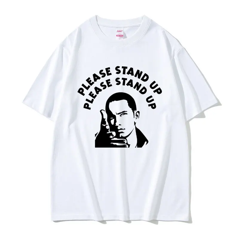 Rapper Eminem Please Stand Up T-shirts Houdini T Shirts Men Women Hip Hop Oversized Fashion Casual T Shirt Men's Cotton Tshirt
Rapper Eminem Please Stand Up T-shirts Houdini T Shirts Men Women Hip Hop Oversized Fashion Casual T Shirt Men's Cotton Tshirt