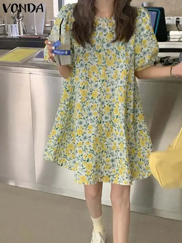 VONDA Bohemian Women Dress 2023 Summer Floral Printed Mini Sundress O Neck Short Puff Sleeve Casual Loose Beach Vestidos Holiday
VONDA Bohemian Women Dress 2023 Summer Floral Printed Mini Sundress O Neck Short Puff Sleeve Casual Loose Beach Vestidos Holiday