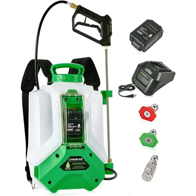 4.9Ah Battery Powered Backpack Sprayer 4 Gallon, Doubled The Capacitance, Equipped with a Big Pump, Ultra-Long Power Supply
4.9Ah Battery Powered Backpack Sprayer 4 Gallon, Doubled The Capacitance, Equipped with a Big Pump, Ultra-Long Power Supply