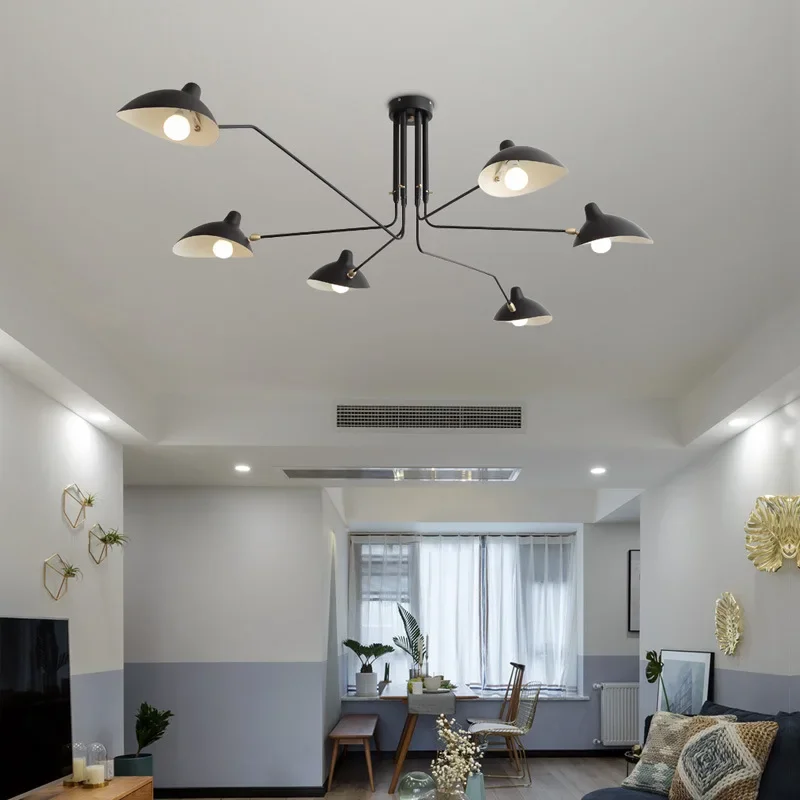

Креативная Скандинавская люстра с несколькими головками, индивидуальная ретро-люстра в стиле лофт, гостиной, кабинета, спальни, столовой, домашнее освещение