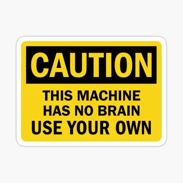 Brain Warning Sign 5PCS Stickers for Stickers Room Kid Decorations Print Anime Water Bottles Window Background Wall Art Funny
Brain Warning Sign 5PCS Stickers for Stickers Room Kid Decorations Print Anime Water Bottles Window Background Wall Art Funny