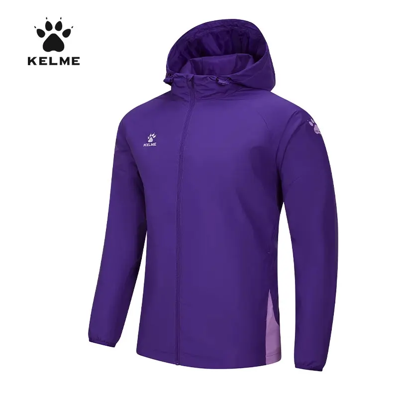 

Kelme Sports Windbreaker Men's And Women's Hooded Waterproof And Windproof Football Outdoor Training Running Jacket