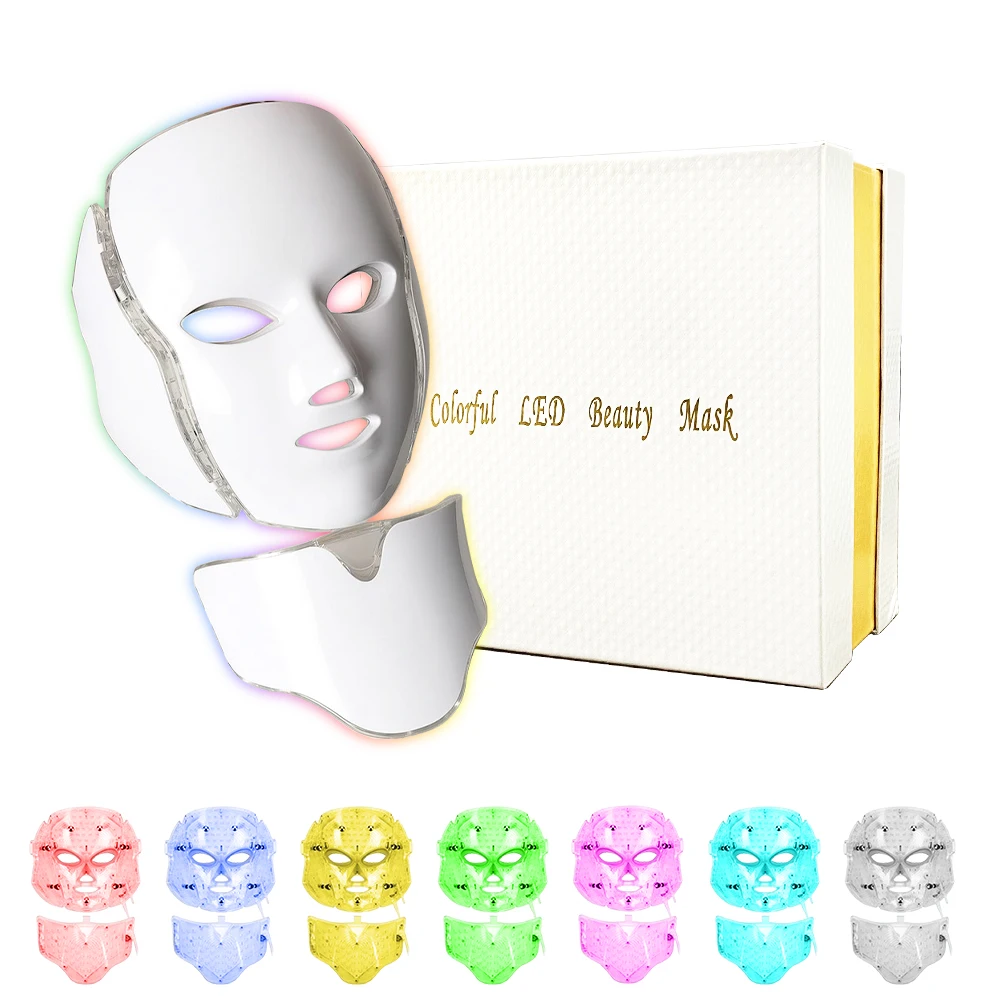 7 Color Led Mask Red Light Blue Treatment Mask Neck Bioluminescence Beauty Treatment Home Electric Heating
7 Color Led Mask Red Light Blue Treatment Mask Neck Bioluminescence Beauty Treatment Home Electric Heating